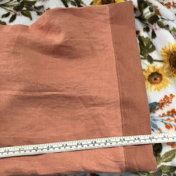 Womens Linen Wide Leg Pants Flowy Pull On Boho Hippie Orange - Picture 6 of 7